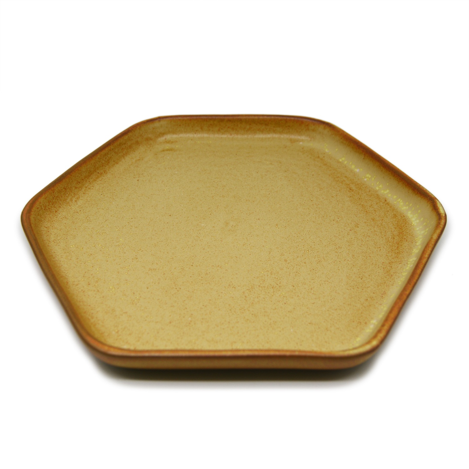 Đĩa Lục Giác Bo Góc S3 - Men 0077 Sành